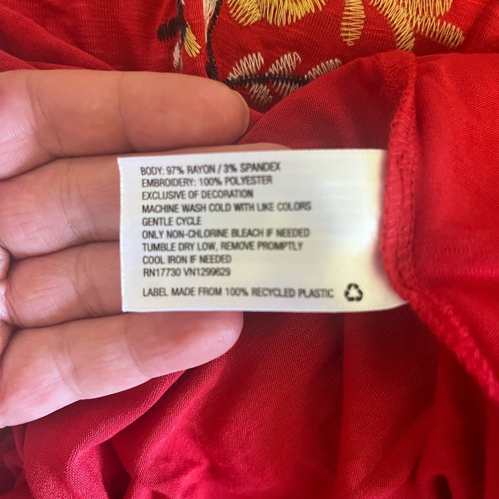 NWOT Knox Rose Floral Embroidered Blouse - Picture 6 of 6
